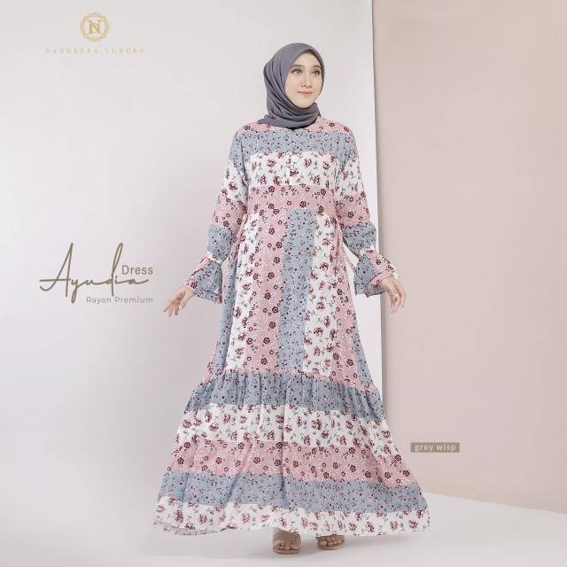 (Free Hijab+Masker) AYUDIA DRESS BY NADHEERA LUXURY