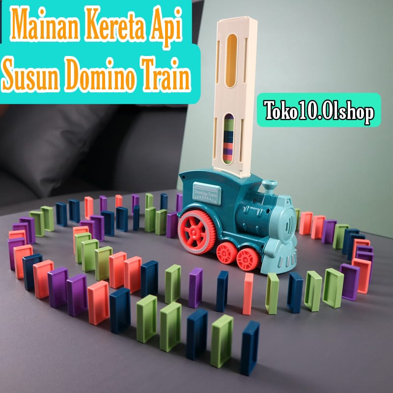 Mainan domino kereta mainan anak penyusun domino ⭐toko10⭐