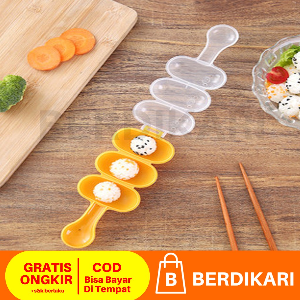 Cetakan Nasi Bento Karakter / Cetakan Nasi Bola Bento 3 in 1 Rice Ball Shaker