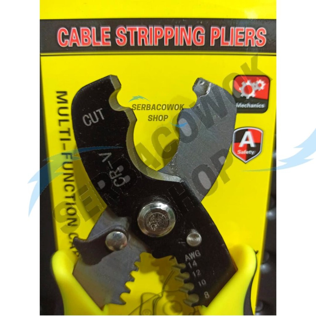 Tang Potong Kabel + Kupas 8 Inch Multifungsi Cable Stripping Pliers Termurah Berkualitas