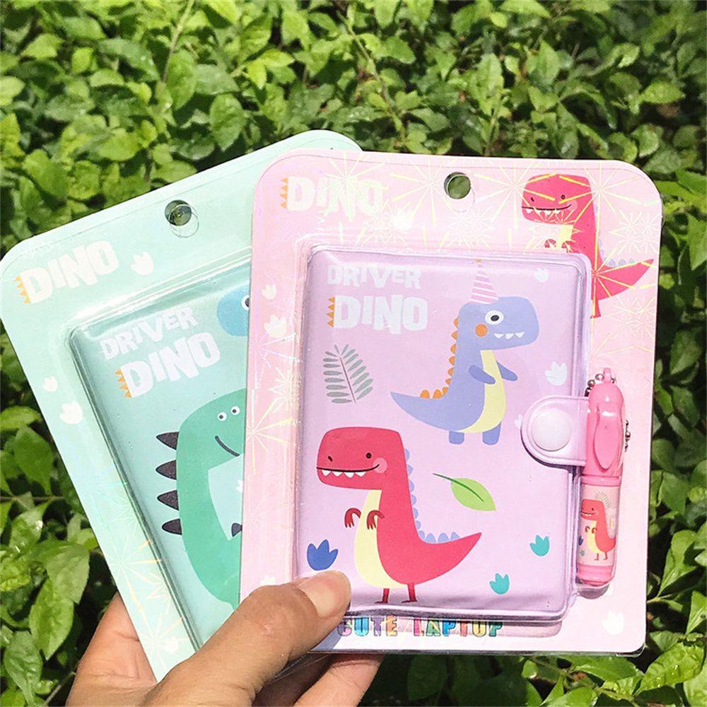 AUGUSTINA Mini Notebook Portable Kawaii Novelty Dinosaurus Travellers Journals Daisy Planner Avoacdo Notebook Dengan Pulpen