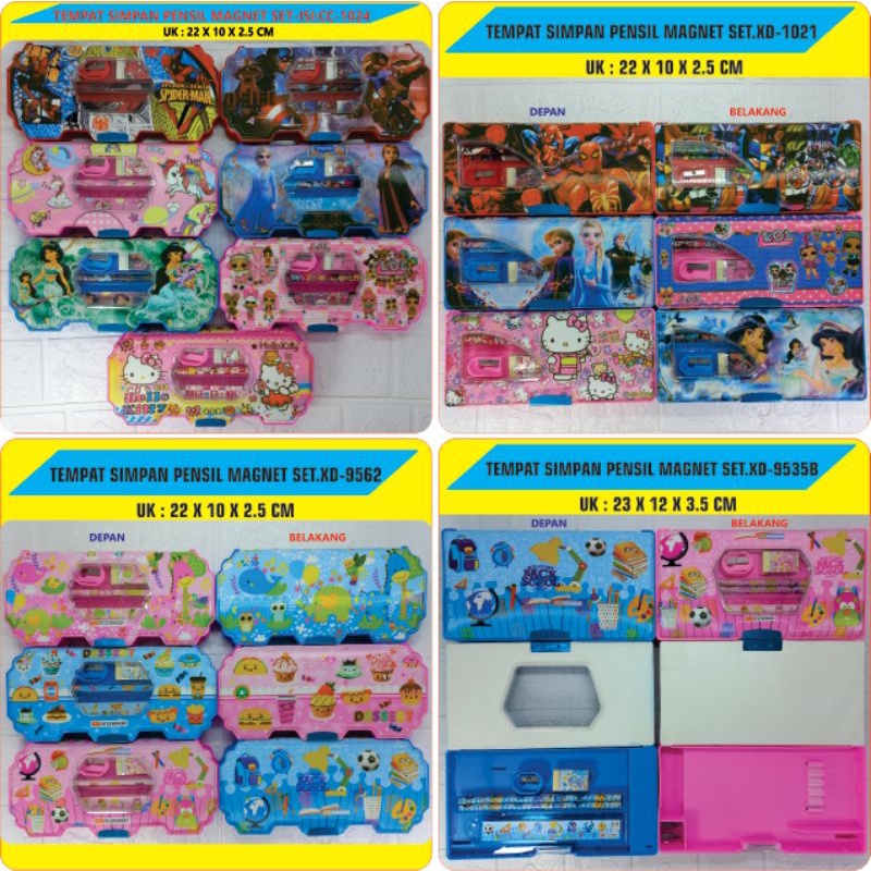 

KOTAK Pensil Magnet + Set Alat Tulis / TEMPAT Pensil Magnet Karakter 1024