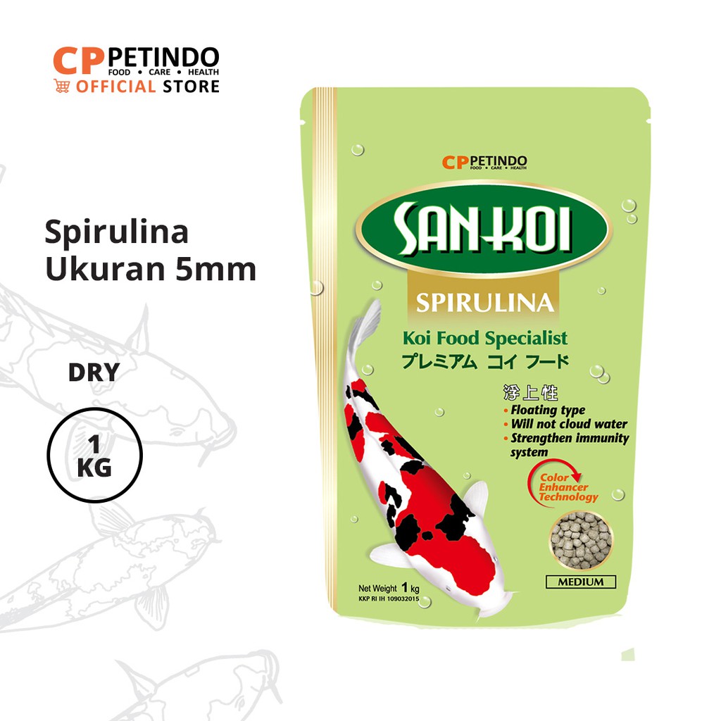 CPPETINDO San Koi Spriluna Fish Food 5mm - 1kg