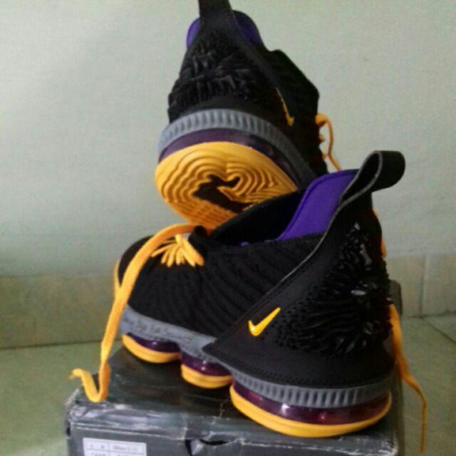  sepatu  basket  nike  lebron16 lebron 16 pe lakers 2 premium 