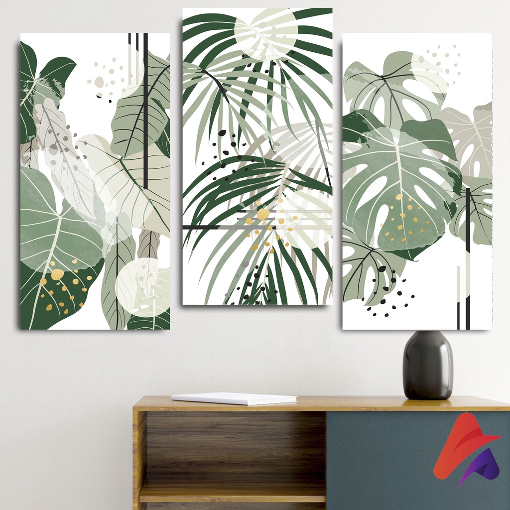 HIASAN DINDING AESTHETIC DAUN WALL DECOR KAMAR PAJANGAN RUANGAN POSTER KAYU AESTHETIC DAUN
