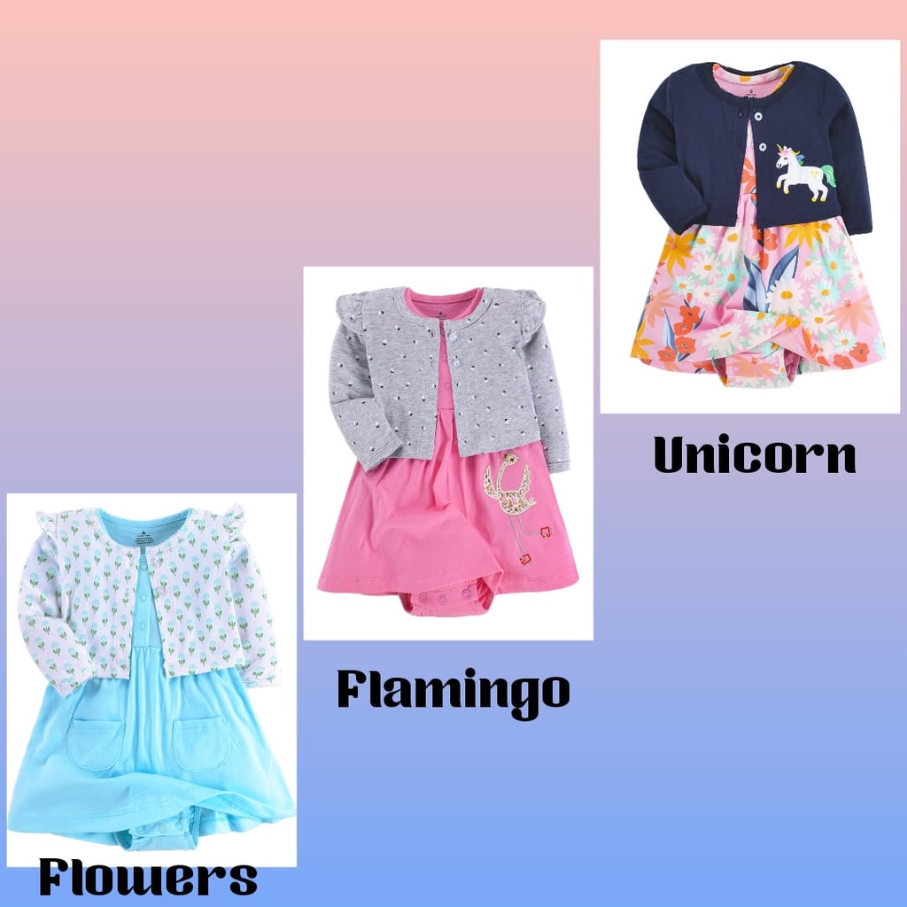 Dress Bayi Anak Perempuan/ Dress Rompi Kardigan Jaket Rajut Bayi