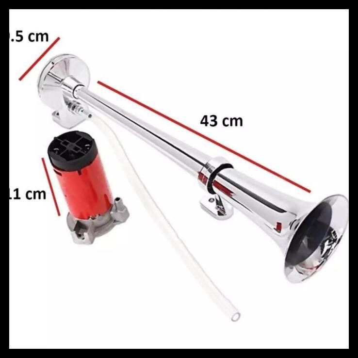 Klakson Terompet 1 Corong Dinamo 12v / 24v 40 cm
