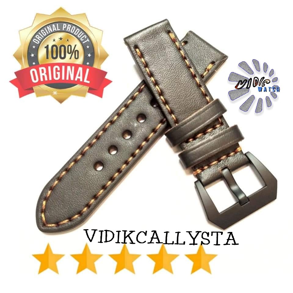 Strap Tali jam Tangan Kulit Asli 24mm 24 mm Original Drake brown