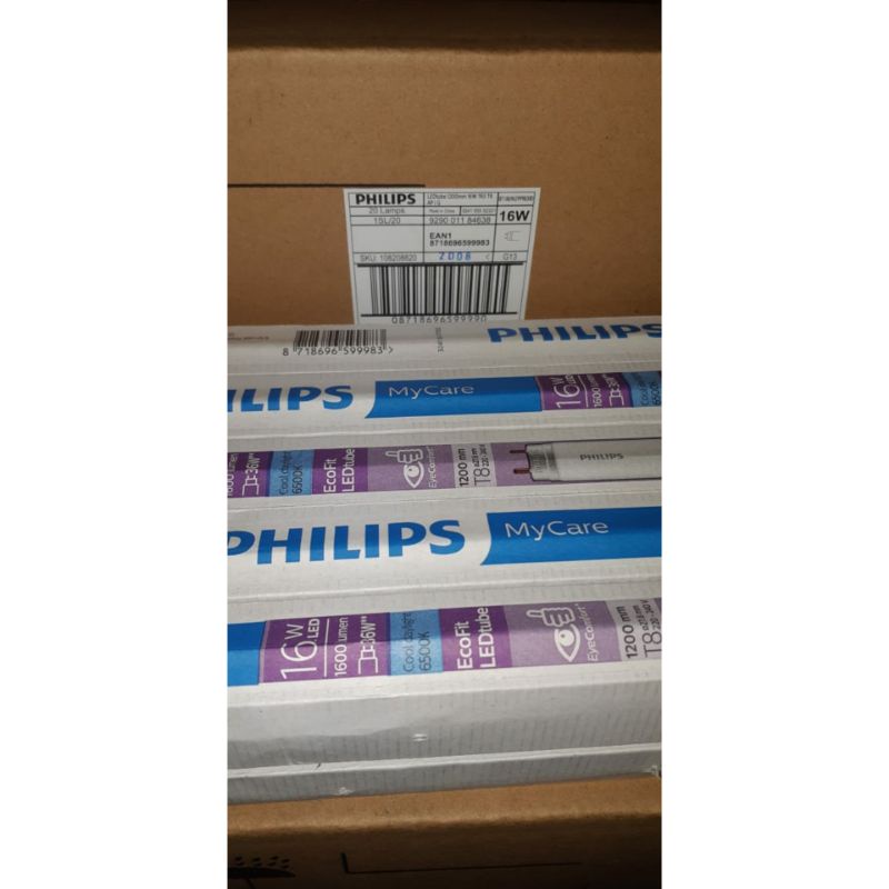 Lampu TL LED Tube T8 Ecofit 16W Philips Cooldaylight ( Tanpa stater)