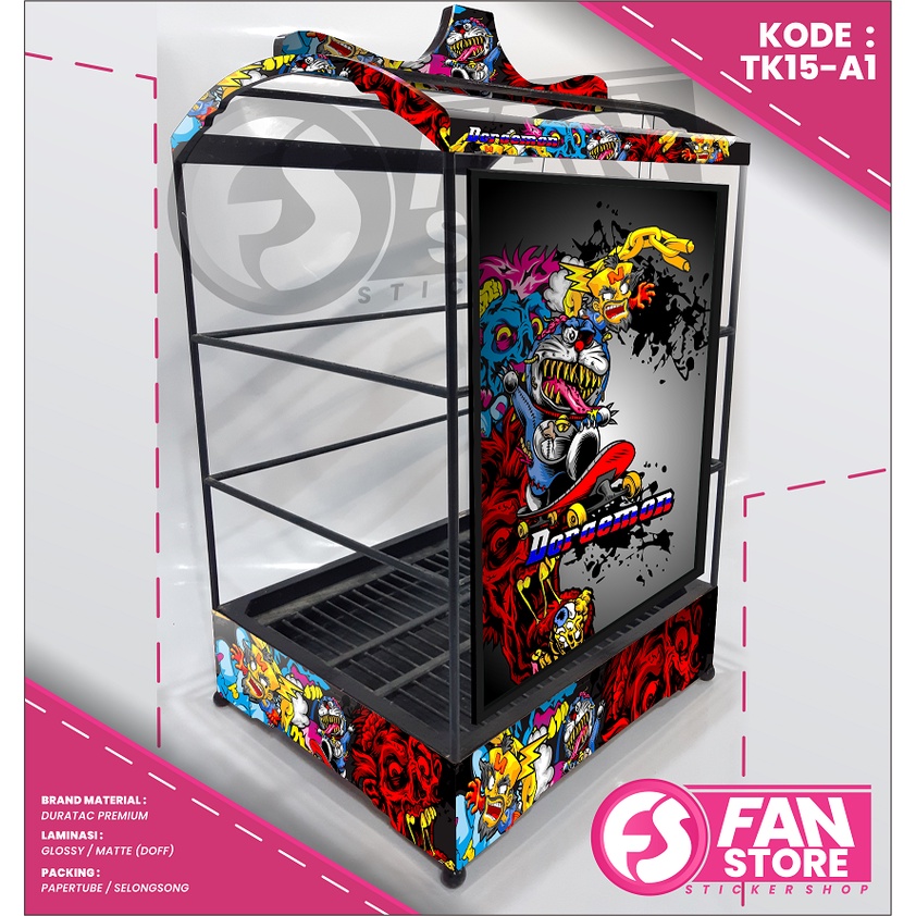 [NEW] STIKER DECAL KANDANG BURUNG KENARI KOTAK - SICKER SANGKAR KENARI