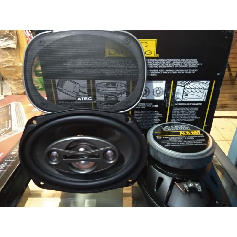 speaker oval 4way merk atec magnet besar speaker mobil audio mobil