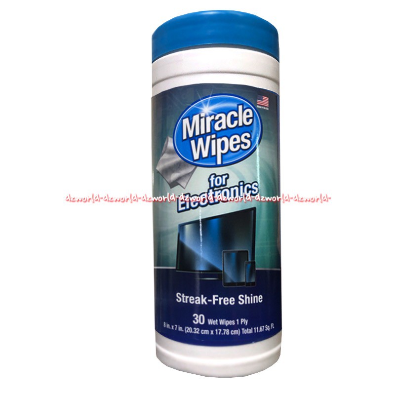 Miracle Wipes For Electronics 30pcs Tissue Basah Untuk Lap Membersihkan Komputer Elektronik TV Radio Handphone