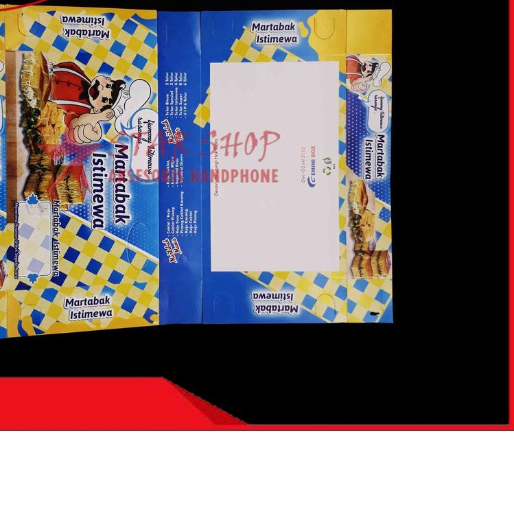 

✰ KOTAK MARTABAK - DUS KEMASAN MAKANAN SIZE 21 X 13,5 - ISI 100 PCS ❆