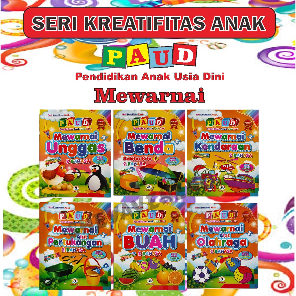 Buku Seri Kreatifitas Anak Paud Mewarnai Murah