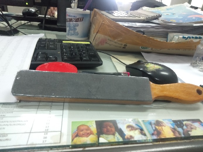 Stroping Kulit Dua Sisi, Pengasah Pisau, Asahan Kulit Sapi, Stroping Kulit Sapi
