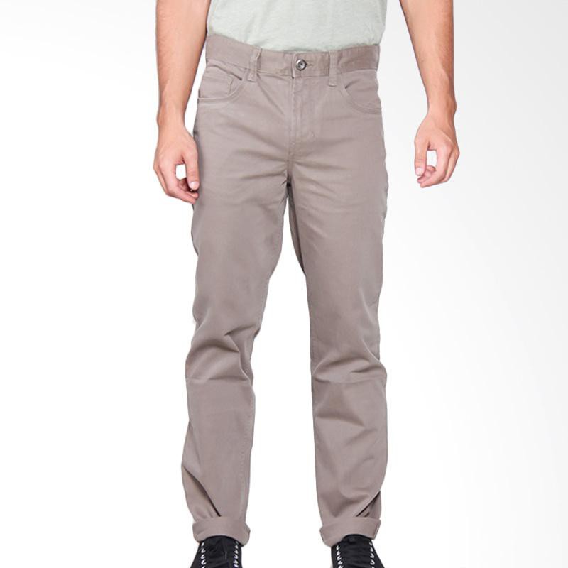 Emba Casual EPA 012R Basic Slim Celana Panjang Pria - Khaky