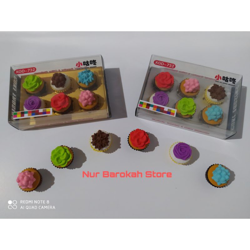 

Penghapus Pensil Satu Set Cup Cake Mini