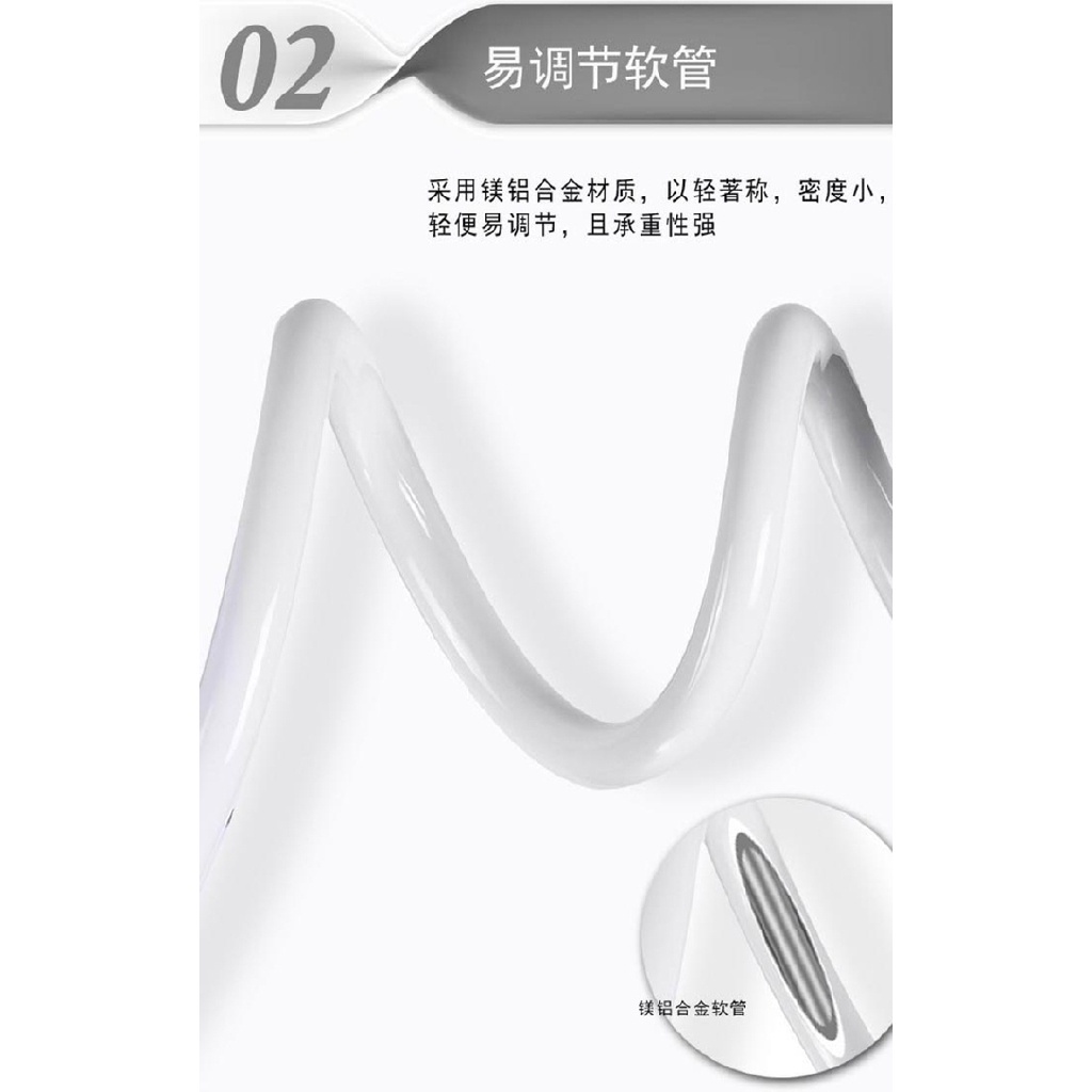 Stand Holder Handphone / Tablet Universal Flexible Dengan Klip Penjepit Untuk Meja