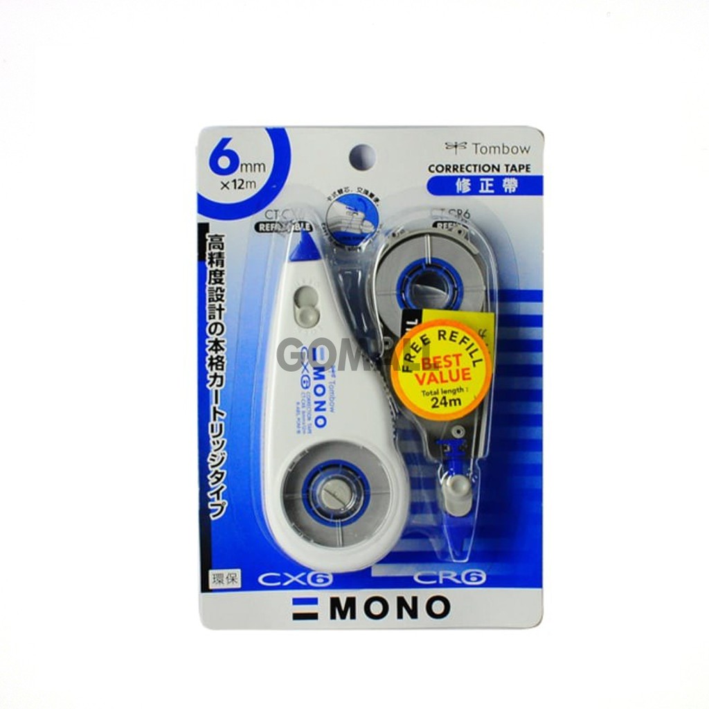 

Correction Tape Tombow (CT-CX6CR6) + Free Refill