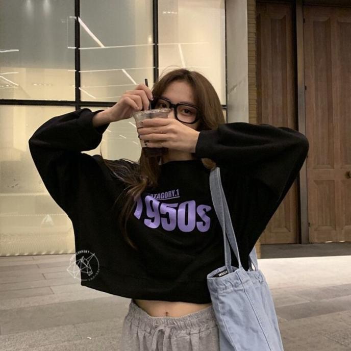 1950s SWEATER CROP TOP