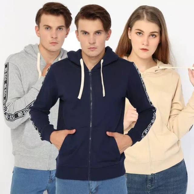 FELTICS - Unisex FLTS-08 Hoodie Zip-Up Jaket Pria dan Wanita