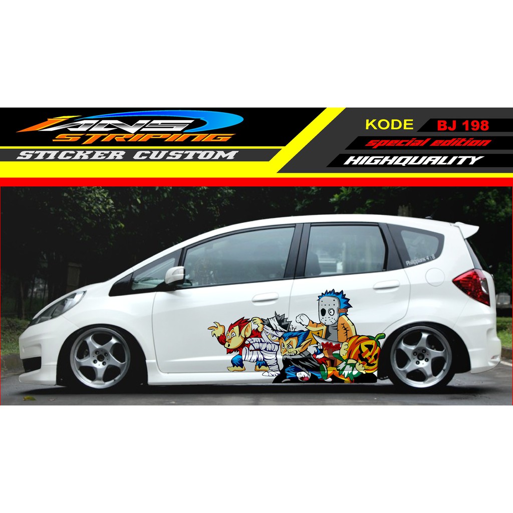 VARIASI STICKER MOBIL HONDA JAZZ