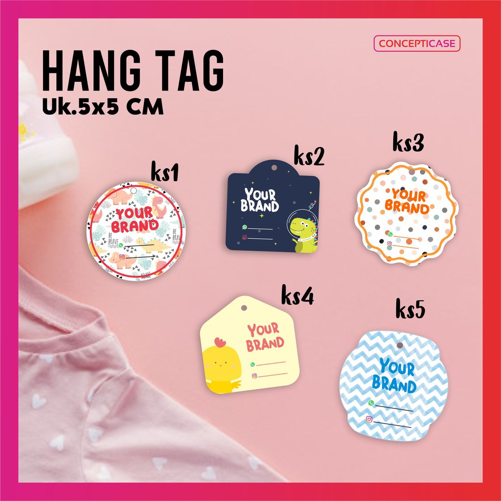 Hang Tag / Label Produk Tebal 1 Sisi (minimal order 100pcs)
