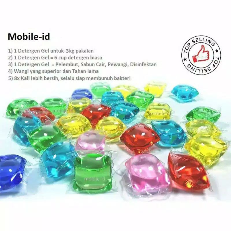 {HJ_888}50pcs Laundry detergent Gel Ball / SABUN cuci baju antiseptik / Deterjen Laundry Gel