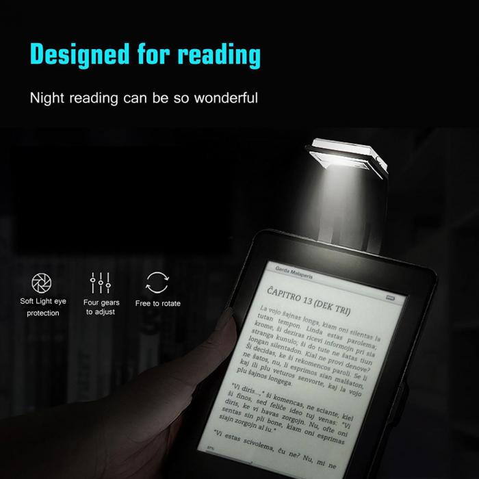 Lampu Baca LED Detachable Flexible Clip Bookmark Lights KD-20