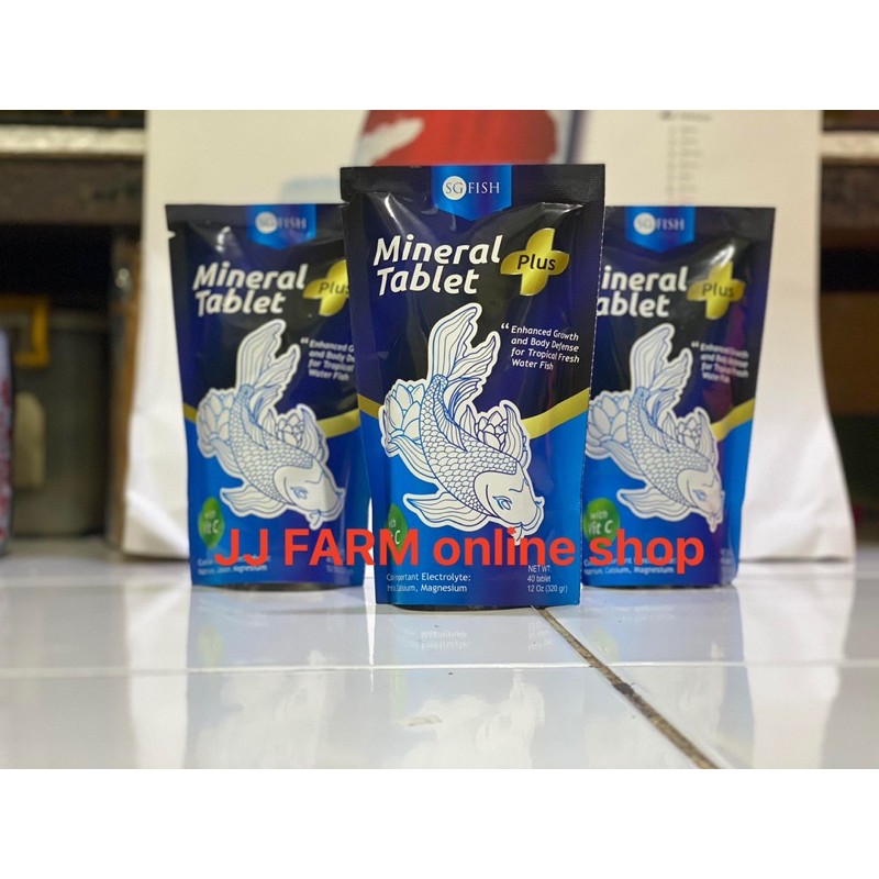 

mineral tablet plus garam obat ikan aktif obat ikan louhan cupang koi discus guppy 40 tablet