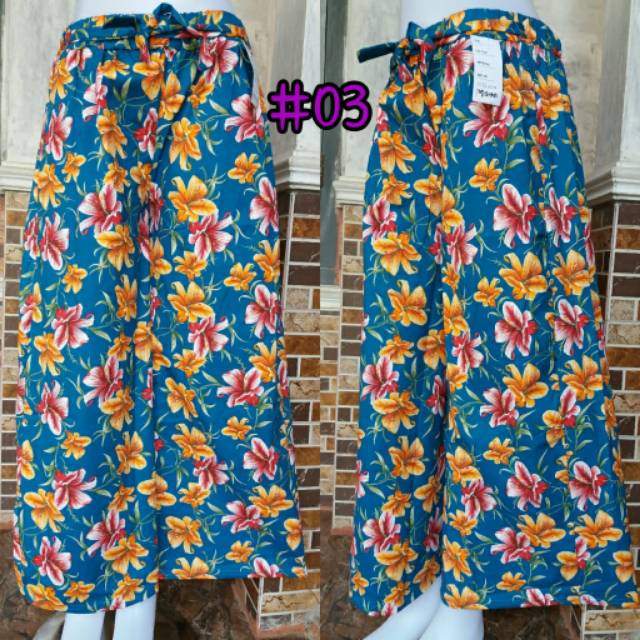 [TERBARU] celana kulot motif mat katun stretch | kulot yang lagi trendi