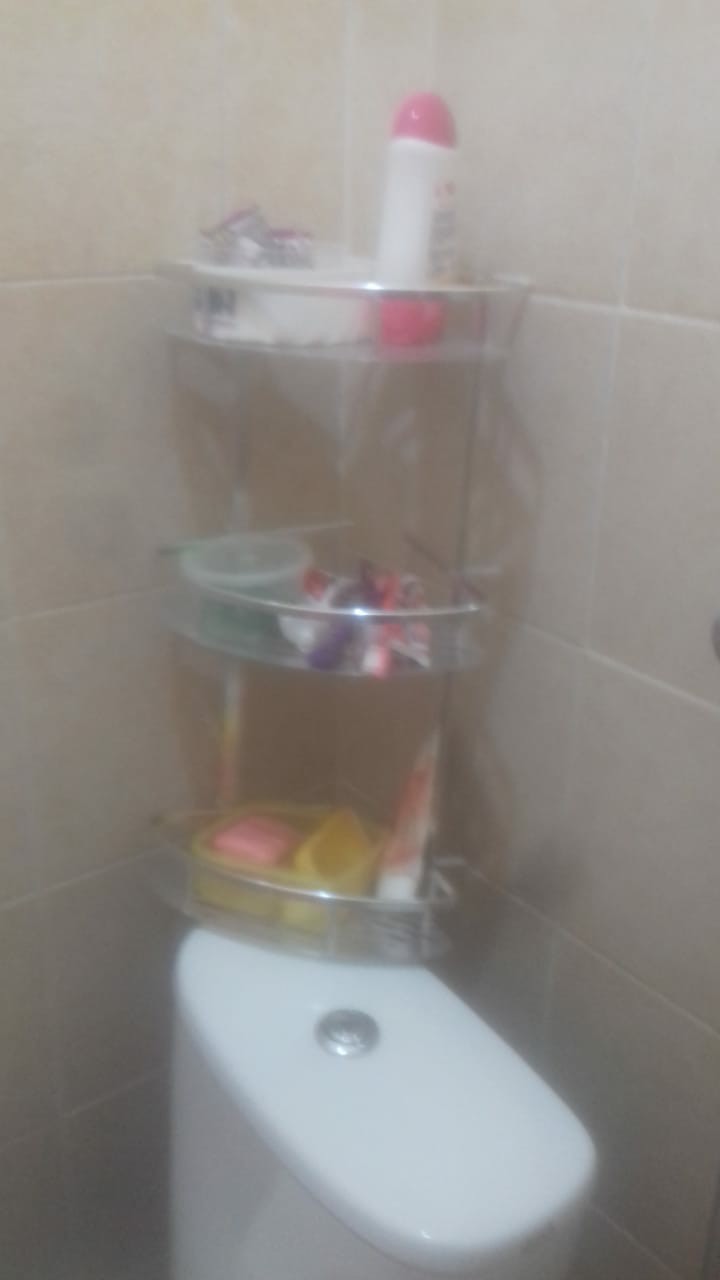 Rak Dinding Sudut Siku 3 Susun Toilet Wc Kamar Mandi Aluminium M48