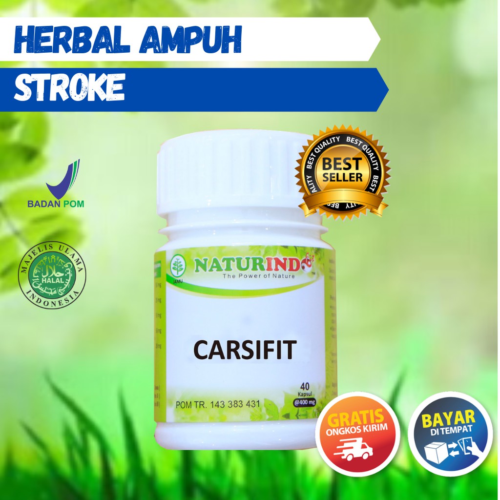 OBAT HERBAL STROKE CARSIFIT NATURINDO MADIUN OBAT LUMPUH SEPARO