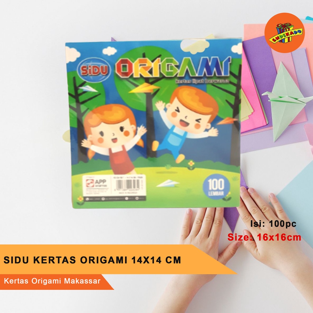 SIDU KERTAS ORIGAMI 14X14CM - Kertas Origami Makassar