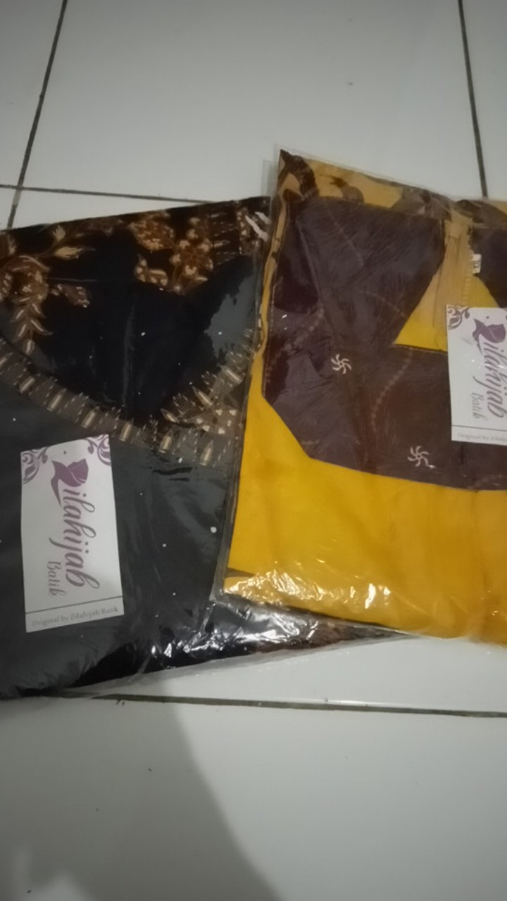Aserehe Zigzag Tunik Jumbo Batik Mataraman Sogan Camaline Seragam Kantor Kerja