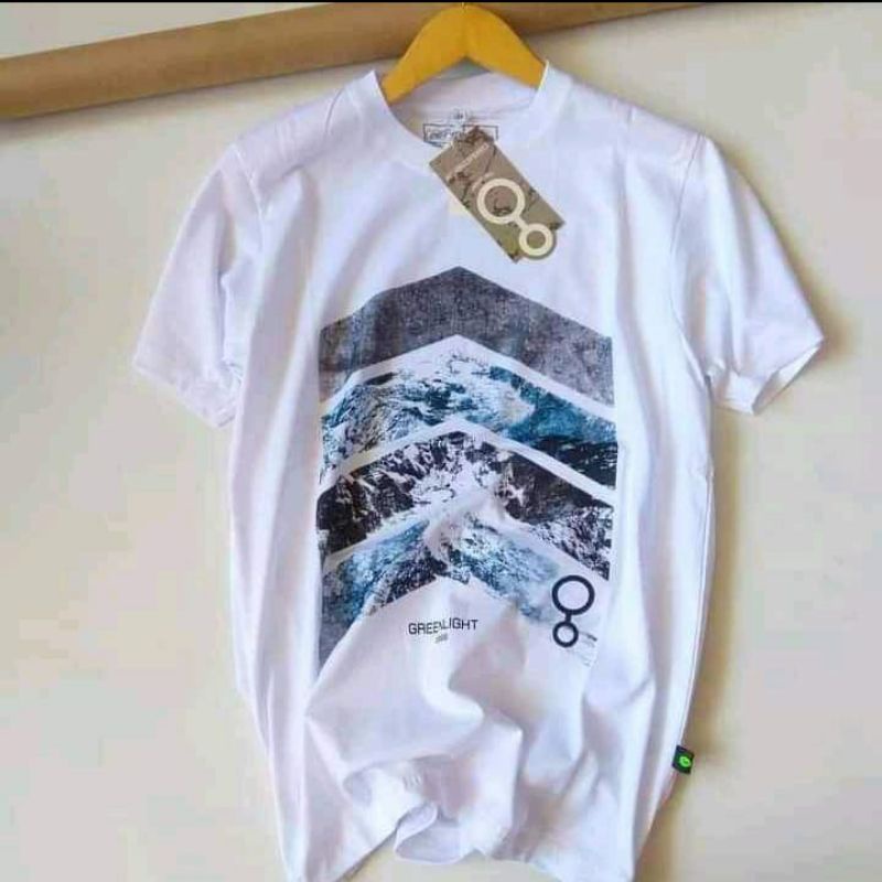 Baju Kaos Pria Greenlight Big Size Warna Putih