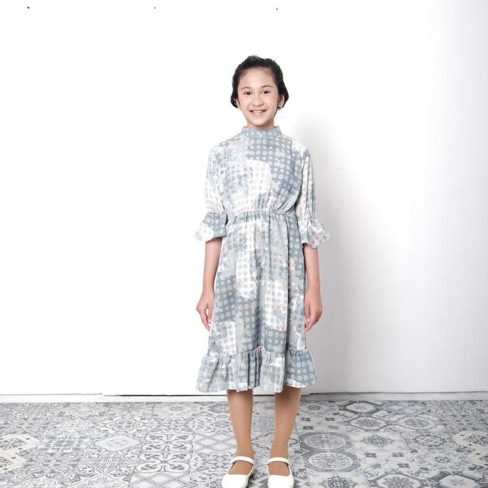Bia X Isel Fricella - Raya Mint Dress Anak - Edisi Denmark - Sarimbit Termurah