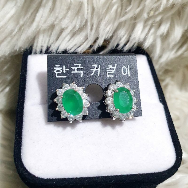 Anting Silver925 Perak Premium Quality Mata kilau Anti Karat anti alergi anting premium N-159