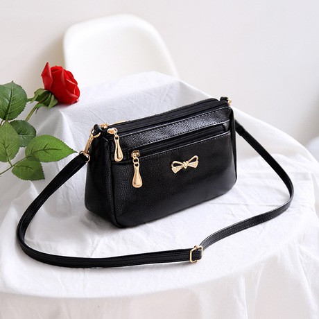 TAS SELEMPANG PESTA WANITA KULIT HITAM KOREA PREMIUM IMPORT FASHION BATAM SLING BAG SHANDIA TA173B5