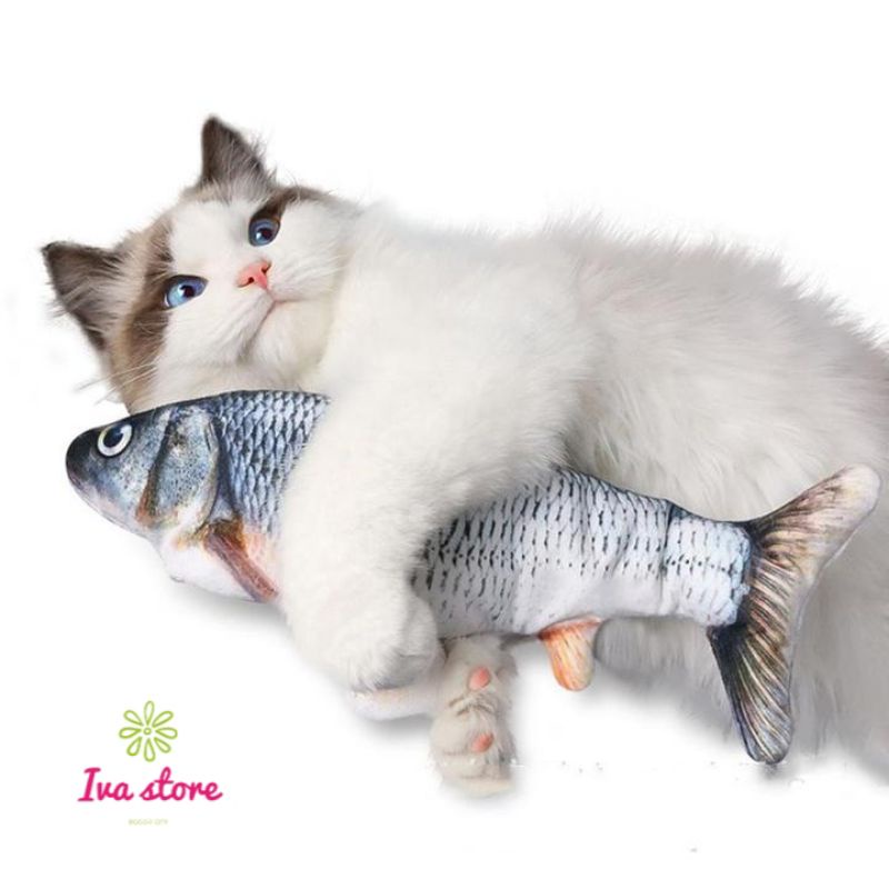 Mainan ikan goyang  Mainan Kucing Boneka Ikan BISA GERAK / DANCING FISH