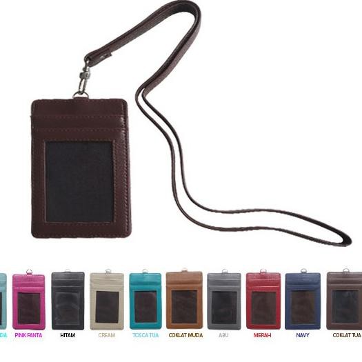 

B9ŅQ Name Tag / Tali ID Card Holder / Gantungan ID Card Kulit Sintetis ◘Terkini