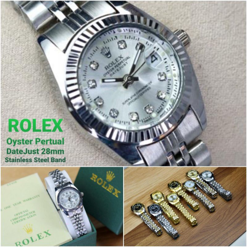 Replica Rolex DateJust 28mm White Gold Oystersteel Ladies Wristwatch