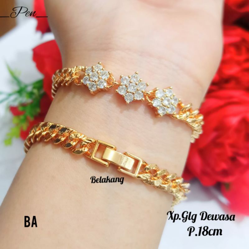 Fourfashion Gelang Tangan Wanita Permata 3 kekinian PD209