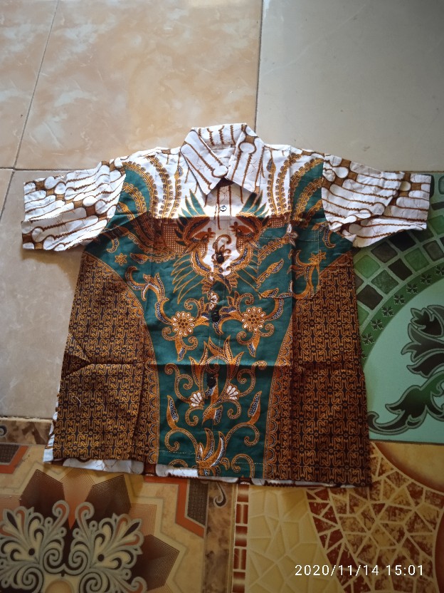 [ Termurah ] Couple Batik Mika Series Parang Hijau Pita Cassandra Nirmala Free Selendang