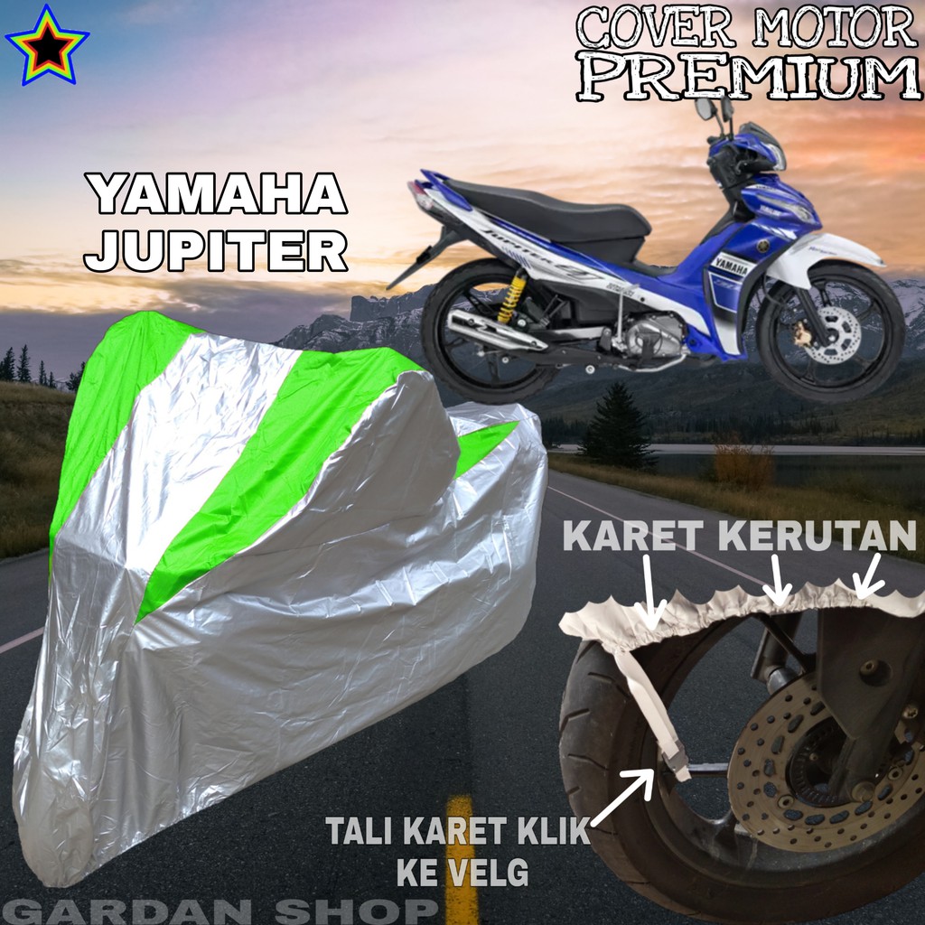 Sarung Motor YAMAHA JUPITER Silver HIJAU Body Cover Penutup Pelindung Motor Jupiter PREMIUM