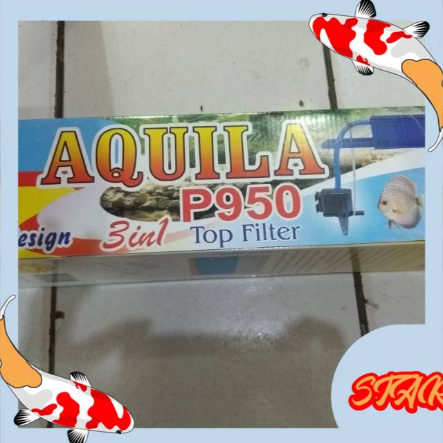 Aquarium top filter atas 3 in 1 aquila p 950 ori