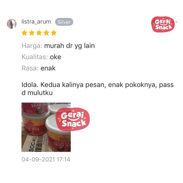 Sambal Ikan Roa Home Made Jawara Selera Halal Terdaftar (135gr)