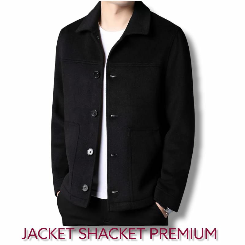 shacket jaket pria - jaket fleece semi parka - jacket kemeja fleece tebal