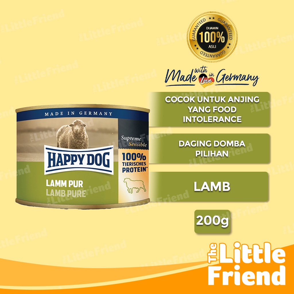 Makanan Basah Kaleng Anjing Happy Dog Pure Meat Wet Food 200 Gram