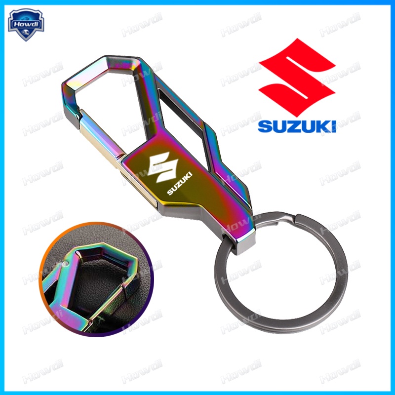 Gantungan Kunci Bahan Alloy Metal Dengan logo Suzuki